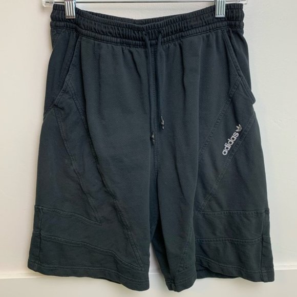 Adidas Black Sweatpant Lounge Shorts - Picture 2 of 7
